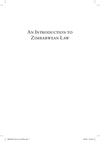 An introduction to Zimbabwean law