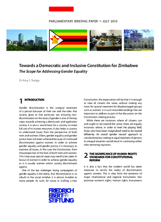 Towards a democratic and inclusive constitution for Zimbabwe